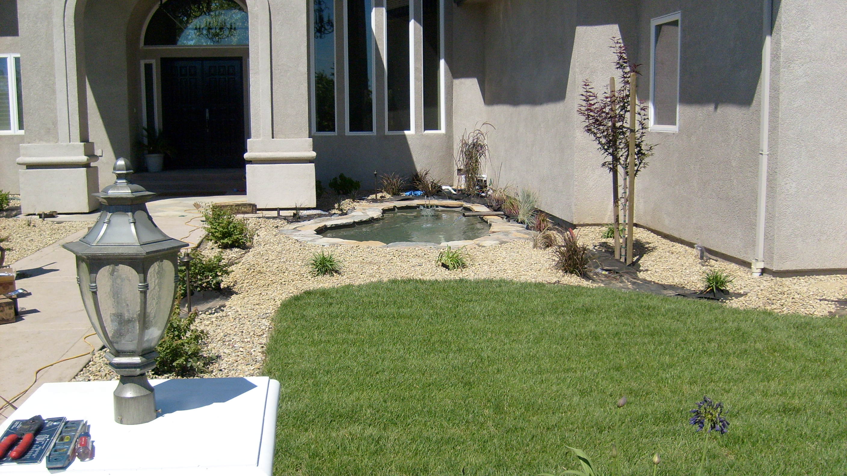   Irrigation, mini water pond, sod, plants, pillars and concrete Modesto, CA 