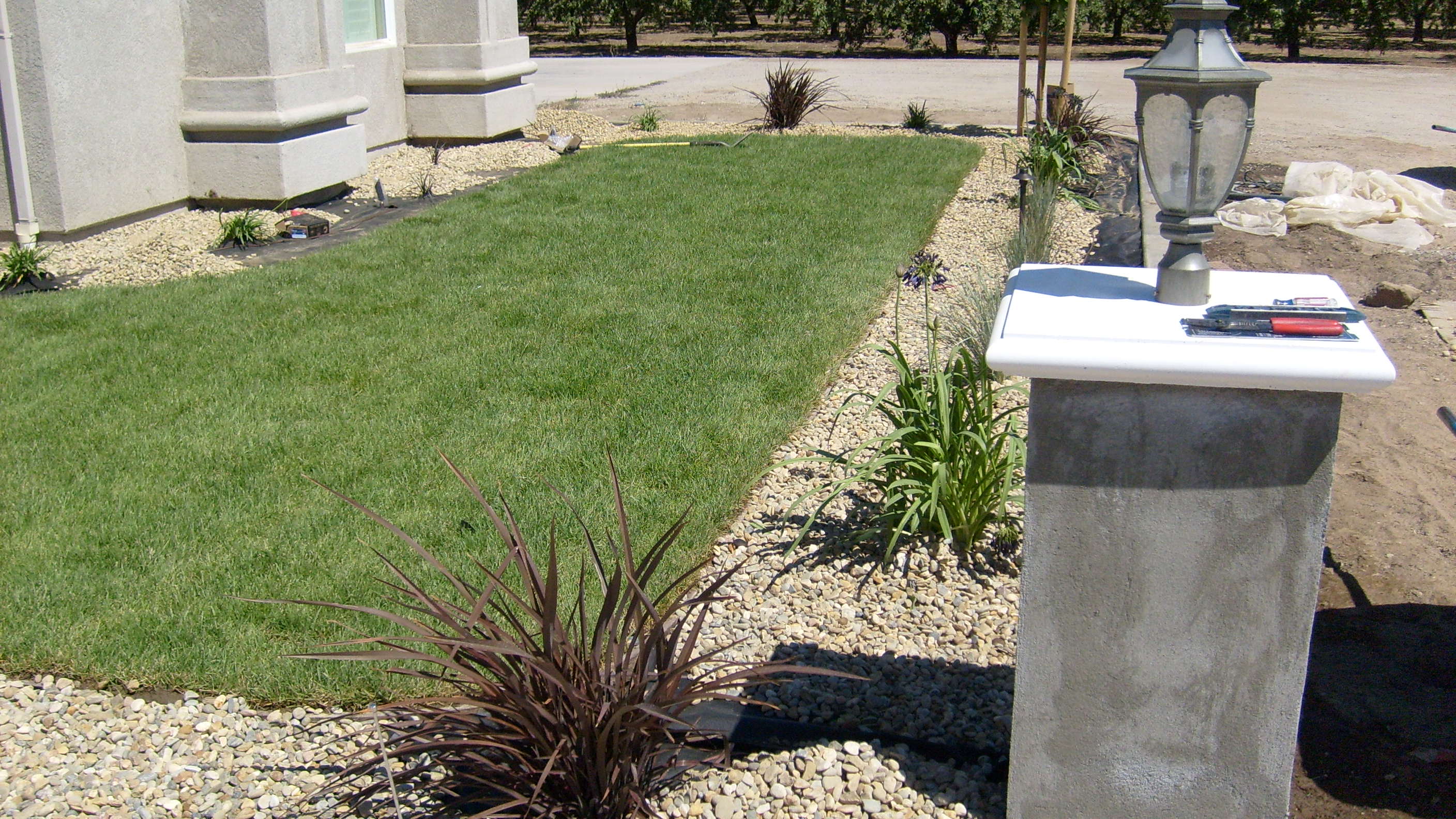   Irrigation, mini water pond, sod, plants, pillars and concrete Modesto, CA 